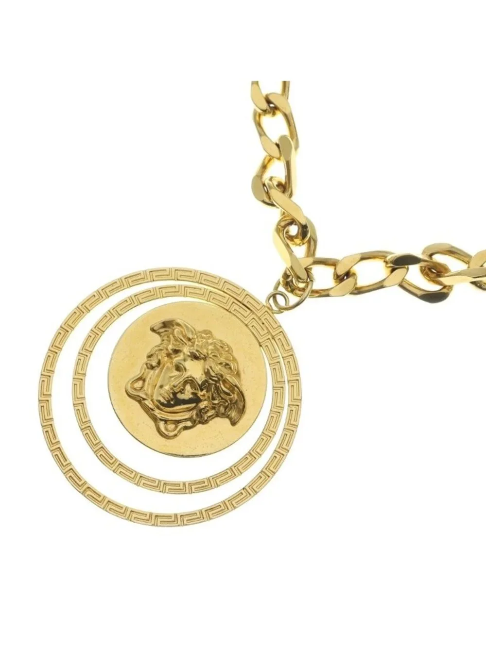 Versace Medusa Chain Long Necklace Gold